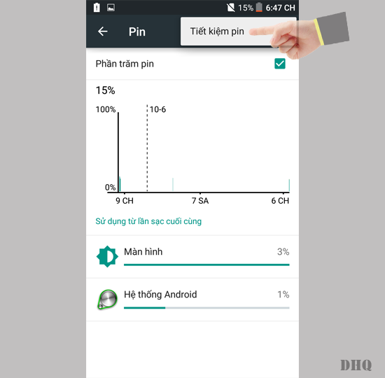 Chọn tiết kiệm pin